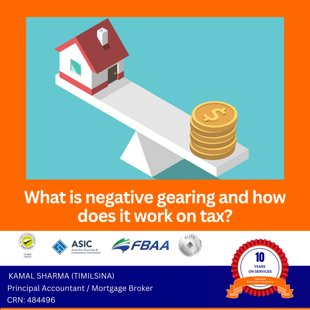 What is negative gearing and how does it work on tax?